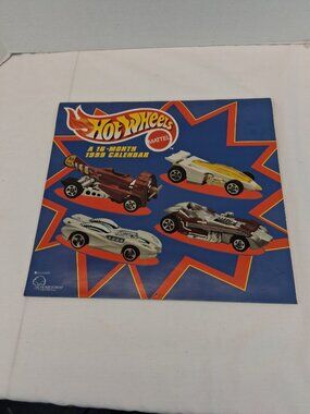 1999 Hot Wheels 16 Month Calendar Mattel Vintage 30th Anniversary USA Hometown